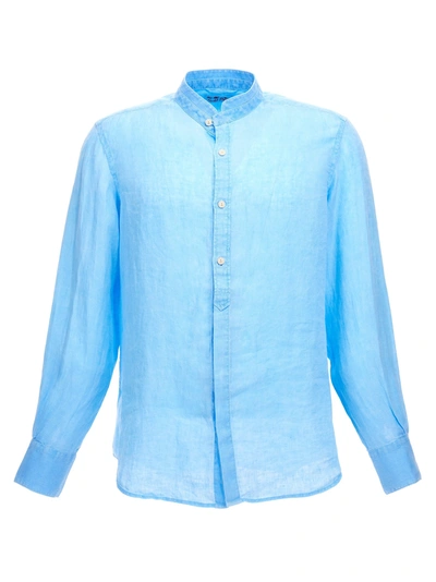 Shop Mc2 Saint Barth Klarke Shirt, Blouse Light Blue