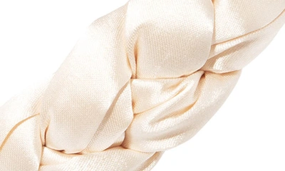 Shop L Erickson Celeste Braided Satin Headband In Ivory