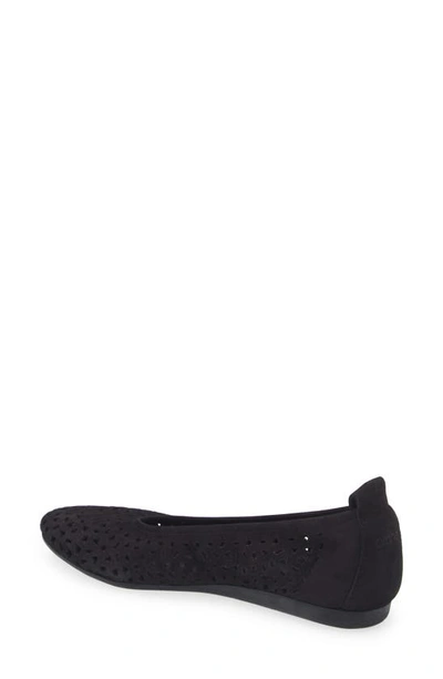 Shop Arche 'lilly' Flat In Black Nubuck Leather