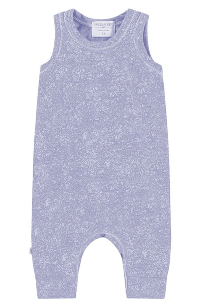 Shop Paigelauren French Terry Tank Romper In Lavender