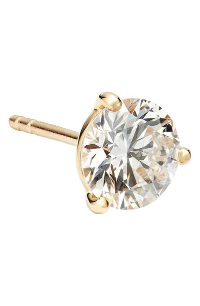 Shop Lightbox 2-carat Lab Grown Diamond Solitaire Stud Earrings In White/ 14k Yellow Gold