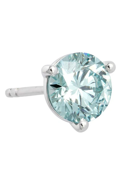 Shop Lightbox 2-carat Lab Grown Diamond Solitaire Stud Earrings In Blue/ 14k White Gold