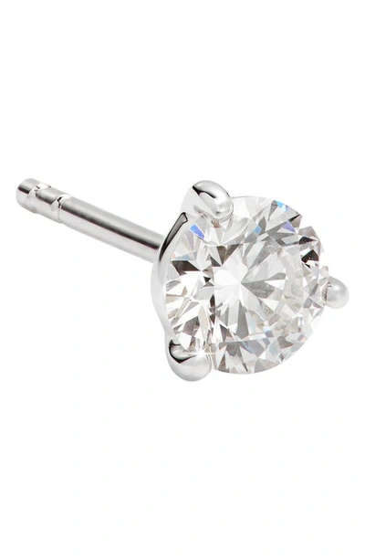 Shop Lightbox 1-carat Round Lab Grown Diamond Stud Earrings In White/ 14k White Gold