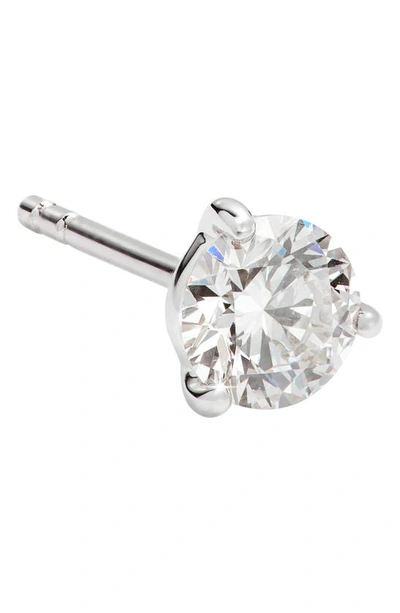 Lightbox 1 Carat Round Lab Created Diamond Solitaire Stud Earrings In White/ 14k White Gold