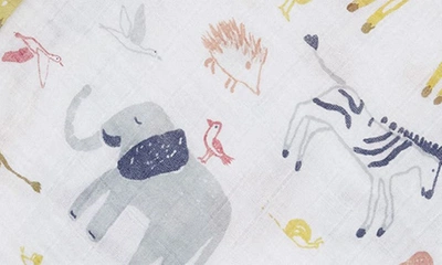 Pehr Into The Wild Organic Cotton Swaddle Blanket In Ivory