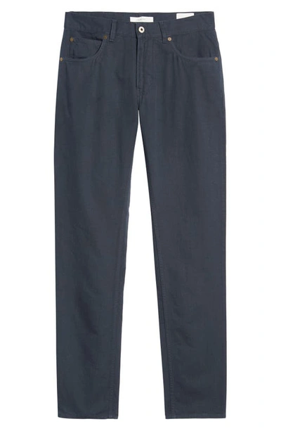 Shop Billy Reid Cotton & Linen Blend Pants In Carbon Blue