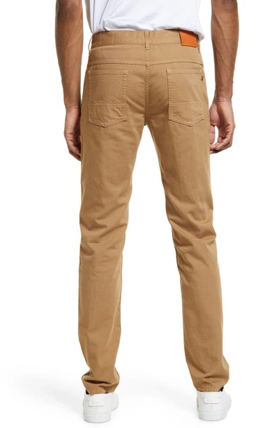 Billy Reid Cotton & Linen Blend Pants In Dark Tan
