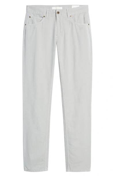 Billy Reid Cotton Linen 5 Pocket Pant In Quarry