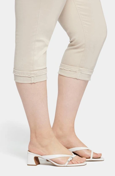 Shop Nydj Marilyn Frayed Capri Straight Leg Jeans In Feather