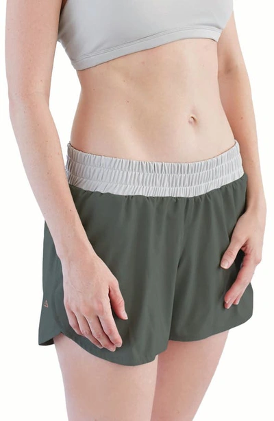 Shop Anook Athletics Austin Maternity Shorts In Thyme