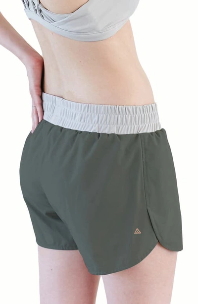Shop Anook Athletics Austin Maternity Shorts In Thyme