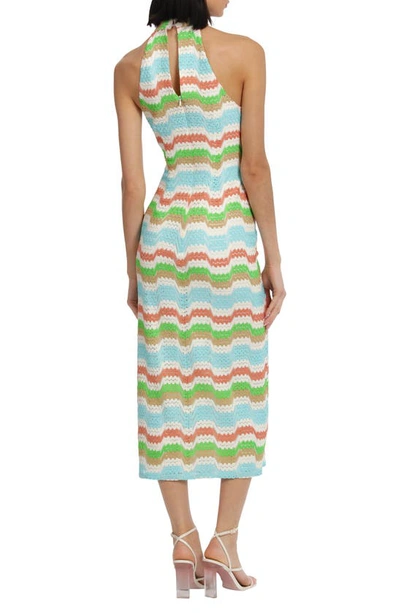 Shop Donna Morgan For Maggy Stripe Knit Midi Dress In Multi