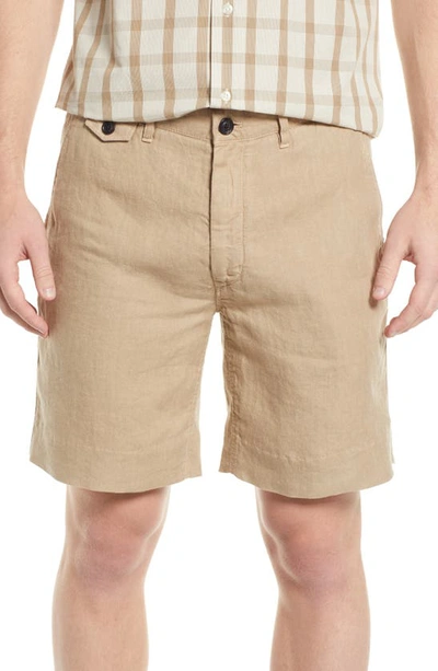 Billy Reid Linen Moore Short - Olive In Khaki