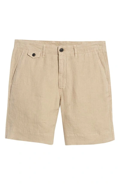 Shop Billy Reid Moore Linen Shorts In Khaki