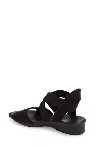 Shop Arche Satia Sandal In Black Nubuck Leather