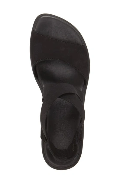 Shop Arche Satia Sandal In Black Nubuck Leather