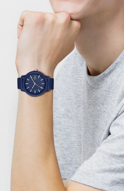 Lacoste 12.12 Silicone Strap Watch, 42mm In Blue