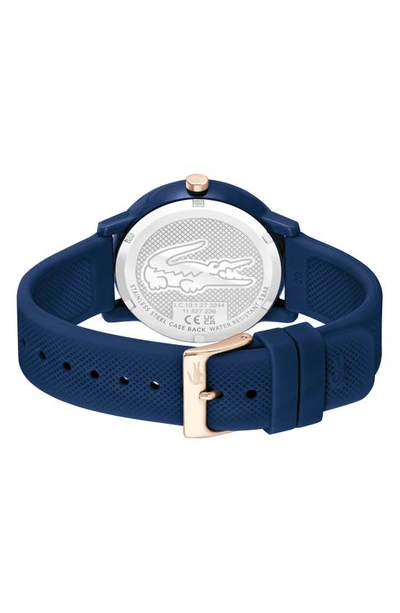 Lacoste 12.12 Silicone Strap Watch, 42mm In Blue