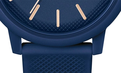 Shop Lacoste 12.12 Silicone Strap Watch, 42mm In Blue