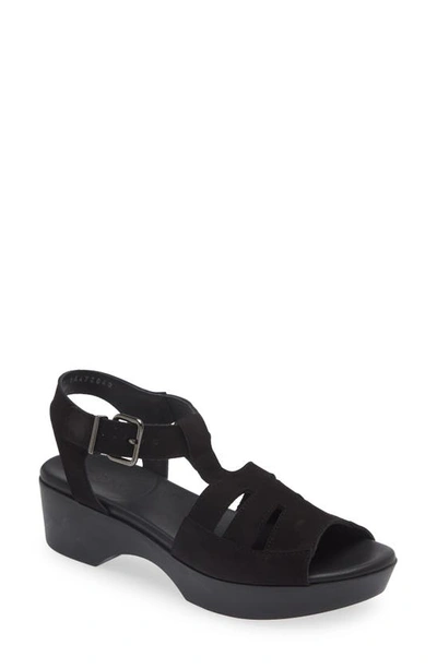 Shop Arche Kimloo Platform Sandal In Noir