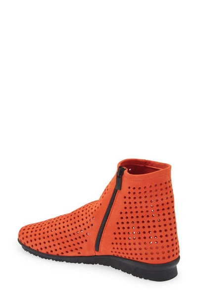 Shop Arche Perforated Wedge Bootie In Balise