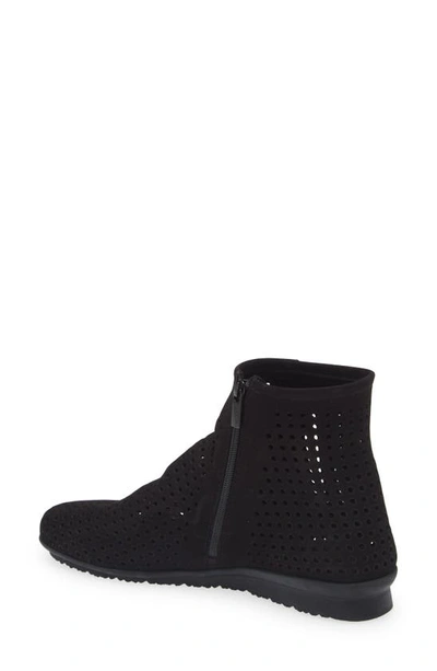 Shop Arche Perforated Wedge Bootie In Noir
