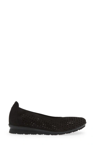 Shop Arche Barria Perforated Ballet Slip-on In Noir
