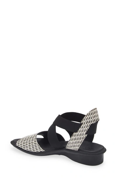 Shop Arche Satia Reptile Embossed Wedge Sandal In Wack-noir