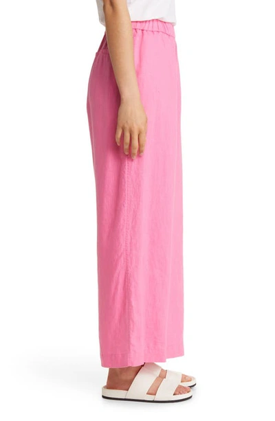 Shop Masai Copenhagen Parini Linen Pull-on Pants In Azalea Pink