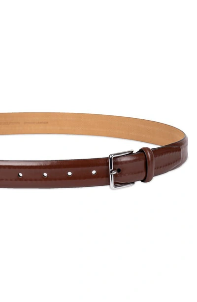 Cole Haan Fes Stitch Leather Belt In Tan