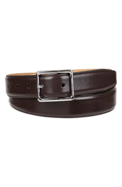 Shop Cole Haan Center Bar Leather Belt In Brown