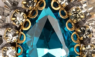 Deepa Gurnani Leesha Crystal Post Earrings In Turquoise
