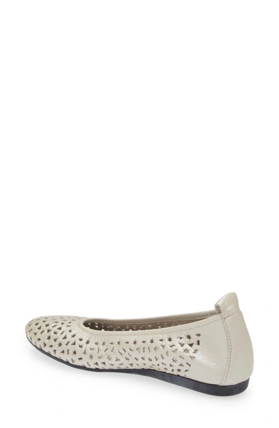 Shop Arche 'lilly' Flat In Nacre/ Brume Leather