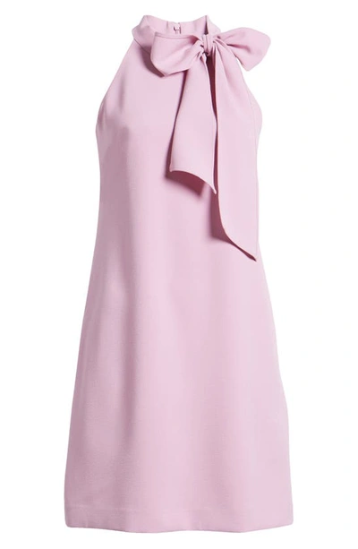 Shop Vince Camuto Halter Tie Neck A-line Dress In Orchid