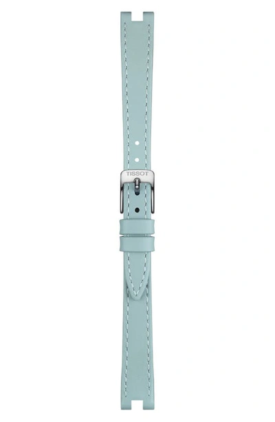 Tissot Women's Swiss Bellissima Light Blue Leather Double Wrap Strap Watch 26mm In Blue