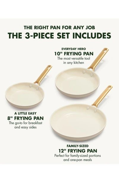 Greenpan Reserve 3-piece Frying Pan Set In Taupe