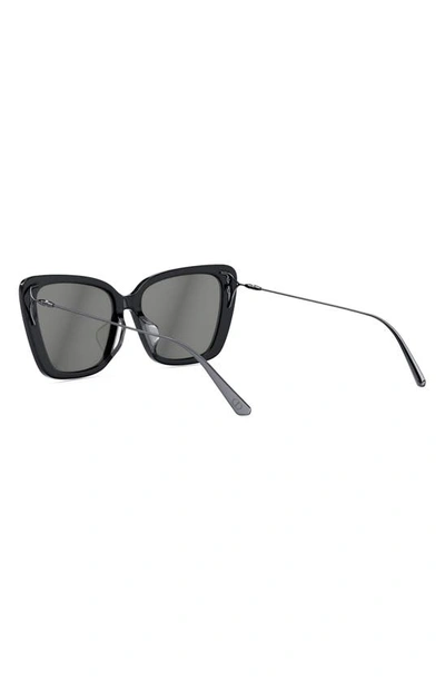 Dior Miss 54mm Butterfly Sunglasses In Shiny Black / Smoke Mirror