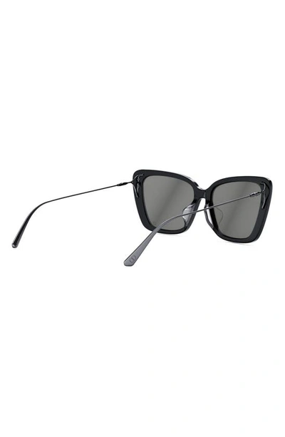 Dior Miss 54mm Butterfly Sunglasses In Shiny Black / Smoke Mirror