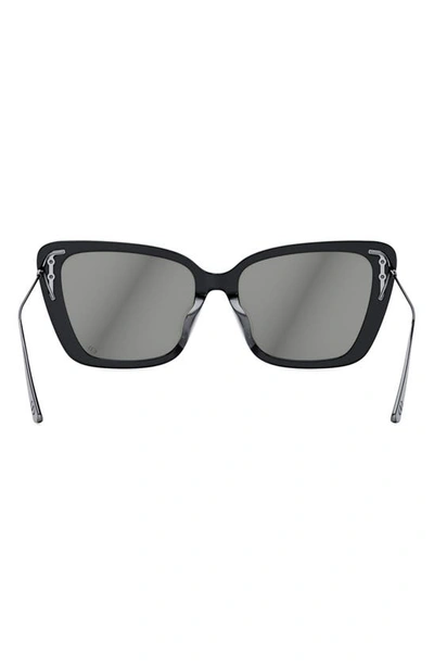 Dior Miss 54mm Butterfly Sunglasses In Shiny Black / Smoke Mirror