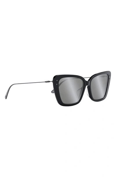 Dior Miss 54mm Butterfly Sunglasses In Shiny Black / Smoke Mirror