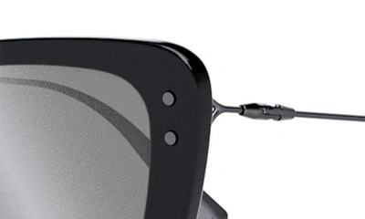 Dior Miss 54mm Butterfly Sunglasses In Shiny Black / Smoke Mirror