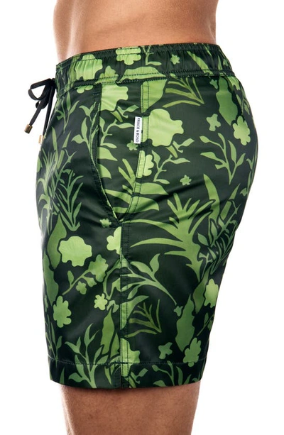 Shop Prince And Bond Easton Swim Trunks In Green