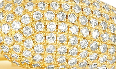 Ef Collection Diamond Dome Bypass Ring In 14k Yellow Gold