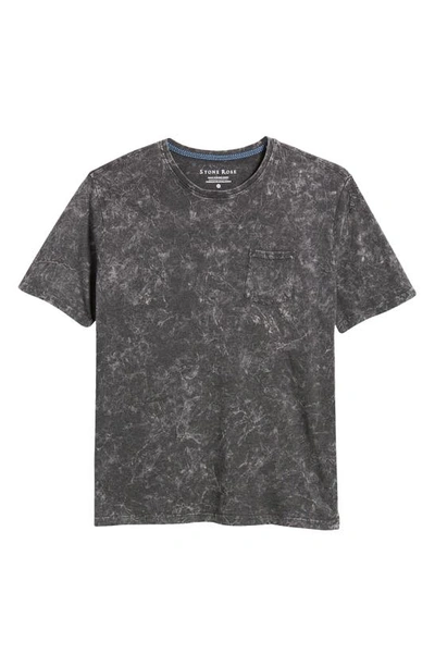 Stone Rose Acid Wash T-shirt In Black