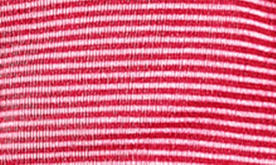 Shop Paigelauren Stripe Cotton & Modal Romper In Red