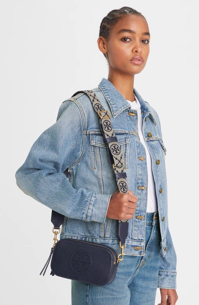 Tory Burch Mini Miller Leather Crossbody Bag In Tory Navy