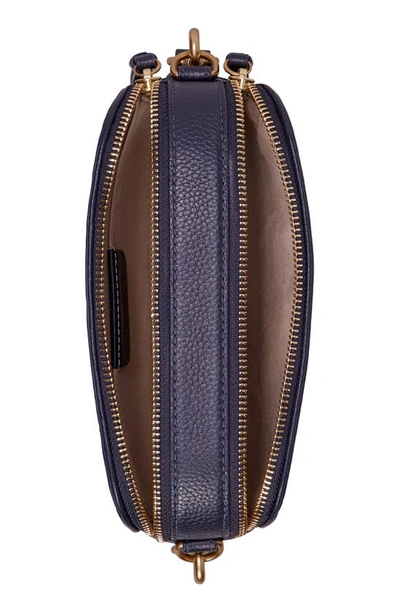 Tory Burch Mini Miller Leather Crossbody Bag In Tory Navy