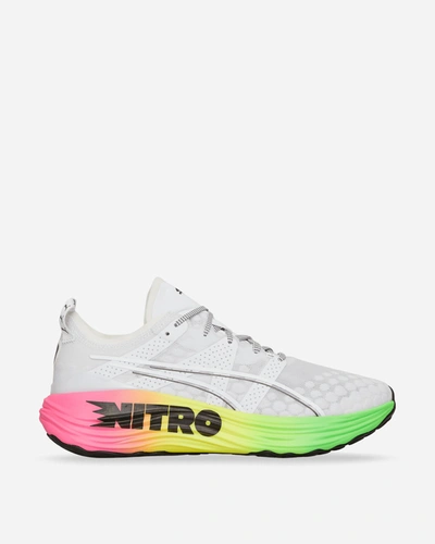 Shop Puma Foreverrun Nitro Futrograde Sneakers White / In Green