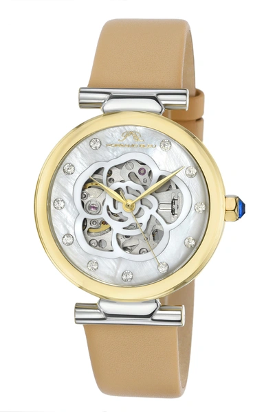 Porsamo Bleu Laura Women's Automatic Watch With Mother Of Pearl Dial, 1212clal In Gold