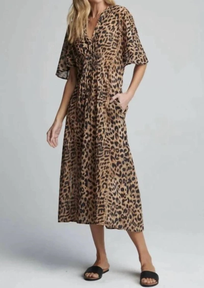 Shop Sundays Clark Caftan Dress In Cheetah In Brown